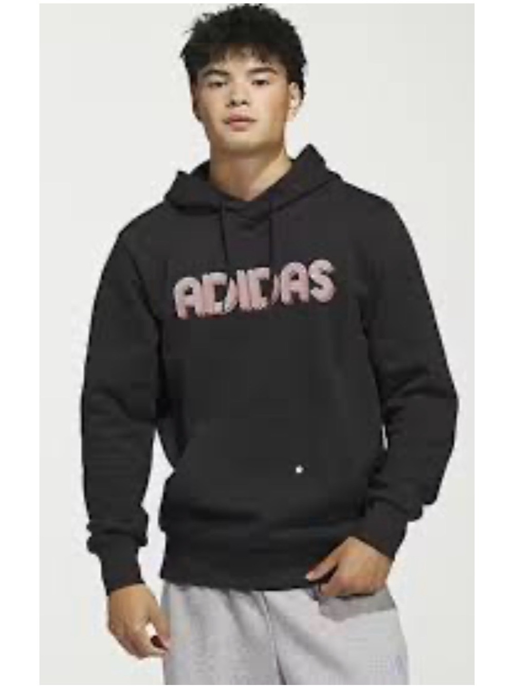 NWT Adidas 3XLT Active Hoodie Retro-Style Linear Logo Men’s Plus Size - Picture 2 of 4